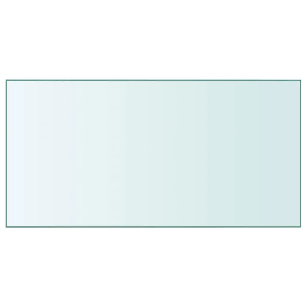 vidaXL Bordplate gjennomsiktig 50x100 cm herdet glass