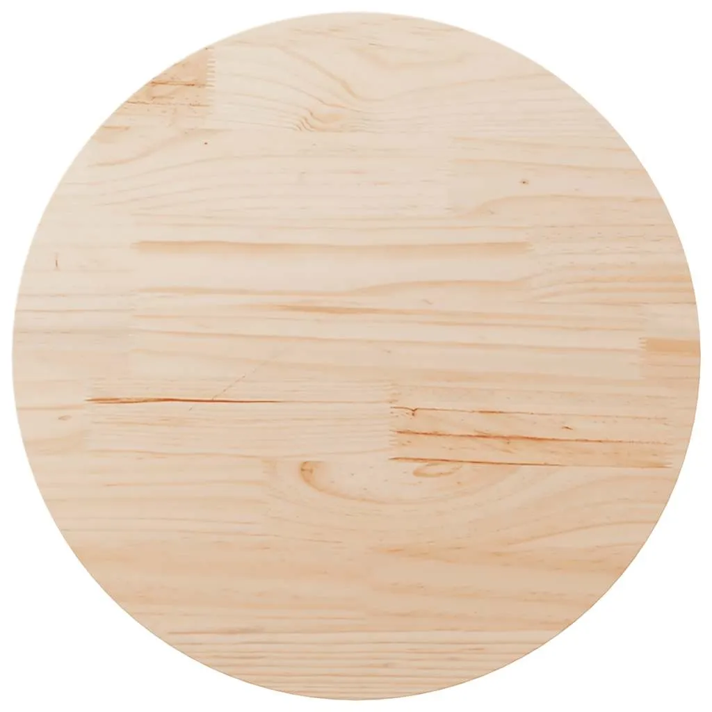 vidaXL Bordplate Ø90x2,5 cm heltre furu