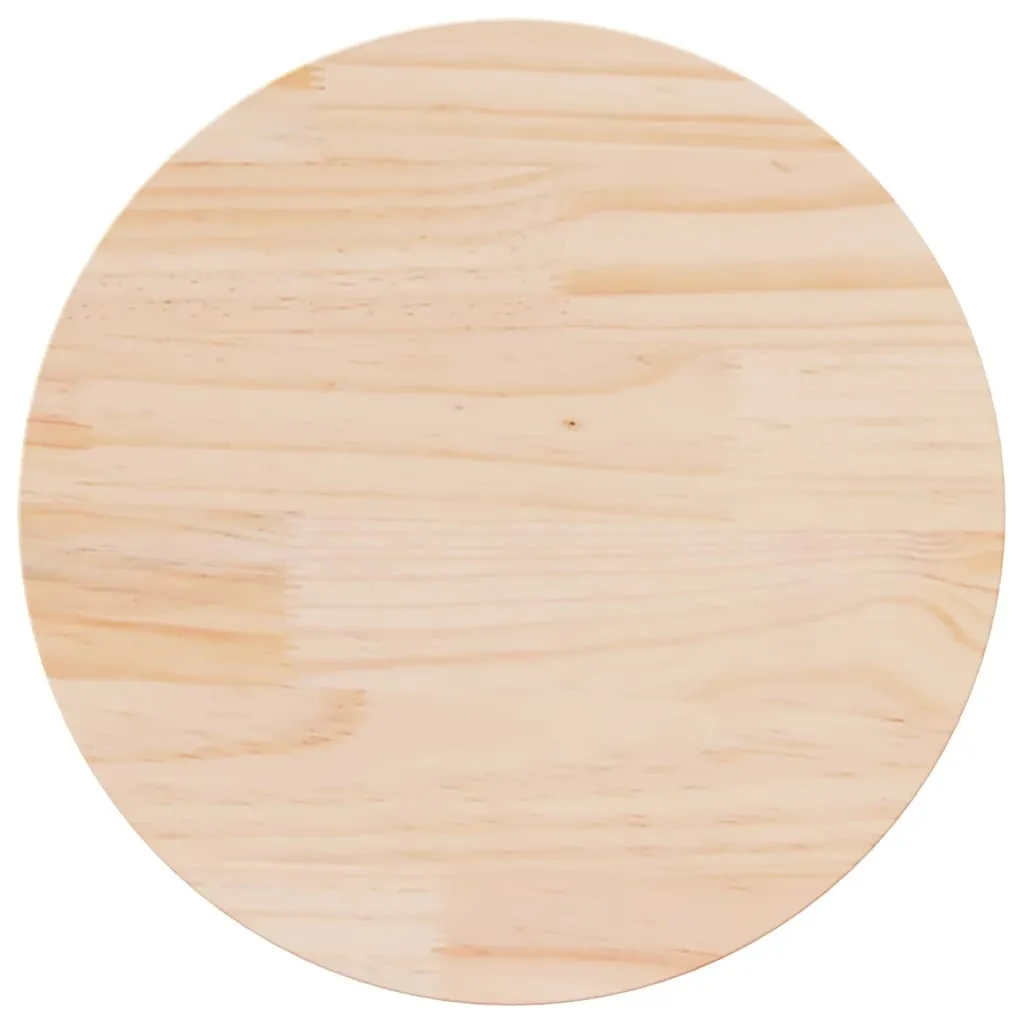 vidaXL Bordplate Ø50x2,5 cm heltre furu
