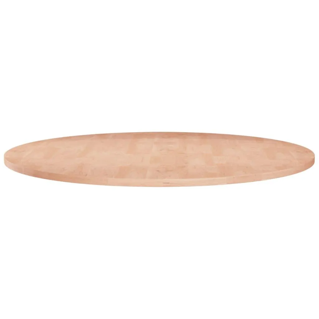 vidaXL Rund bordplate Ø70x1,5 cm ubehandlet heltre eik