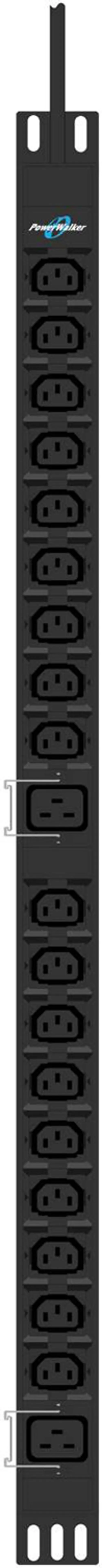 Powerwalker 10133024 Strømdistribusjonsenhet (pdu) 20 Ac-utganger 0u Sort