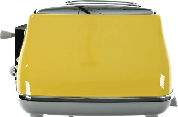 De’Longhi Icona Capitals, 2 skiver, Gult, Rustfritt stål, Knapper, Rotasjon, 900 W, 220 - 240 V