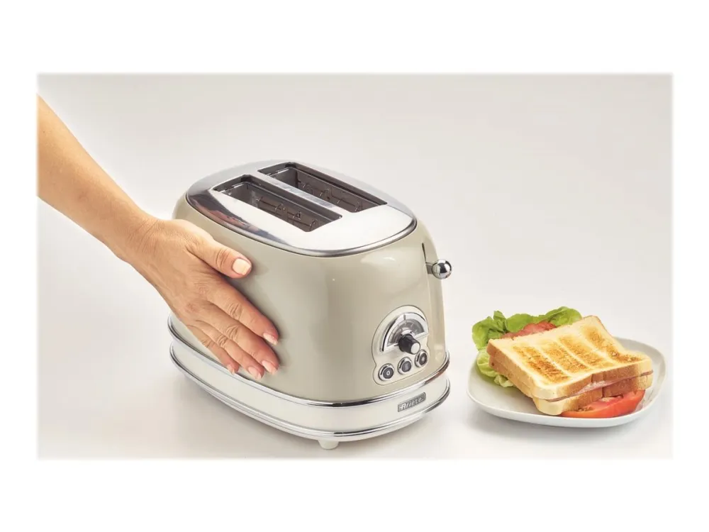 Ariete Vintage 0155/13 - Brødrister - 2 skive - 2 Spor - beige