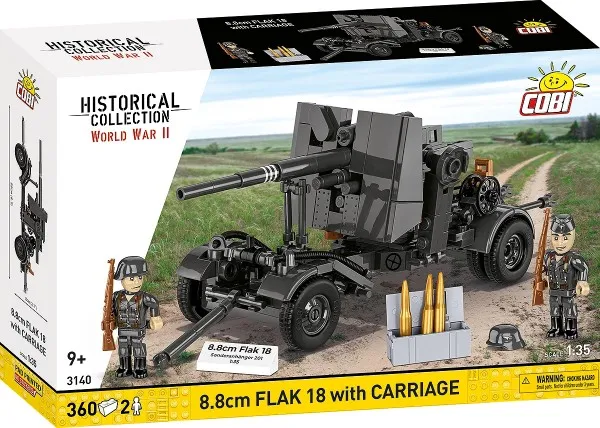 Cobi klosser 8,8 cm Flak med vogn 360 klosser