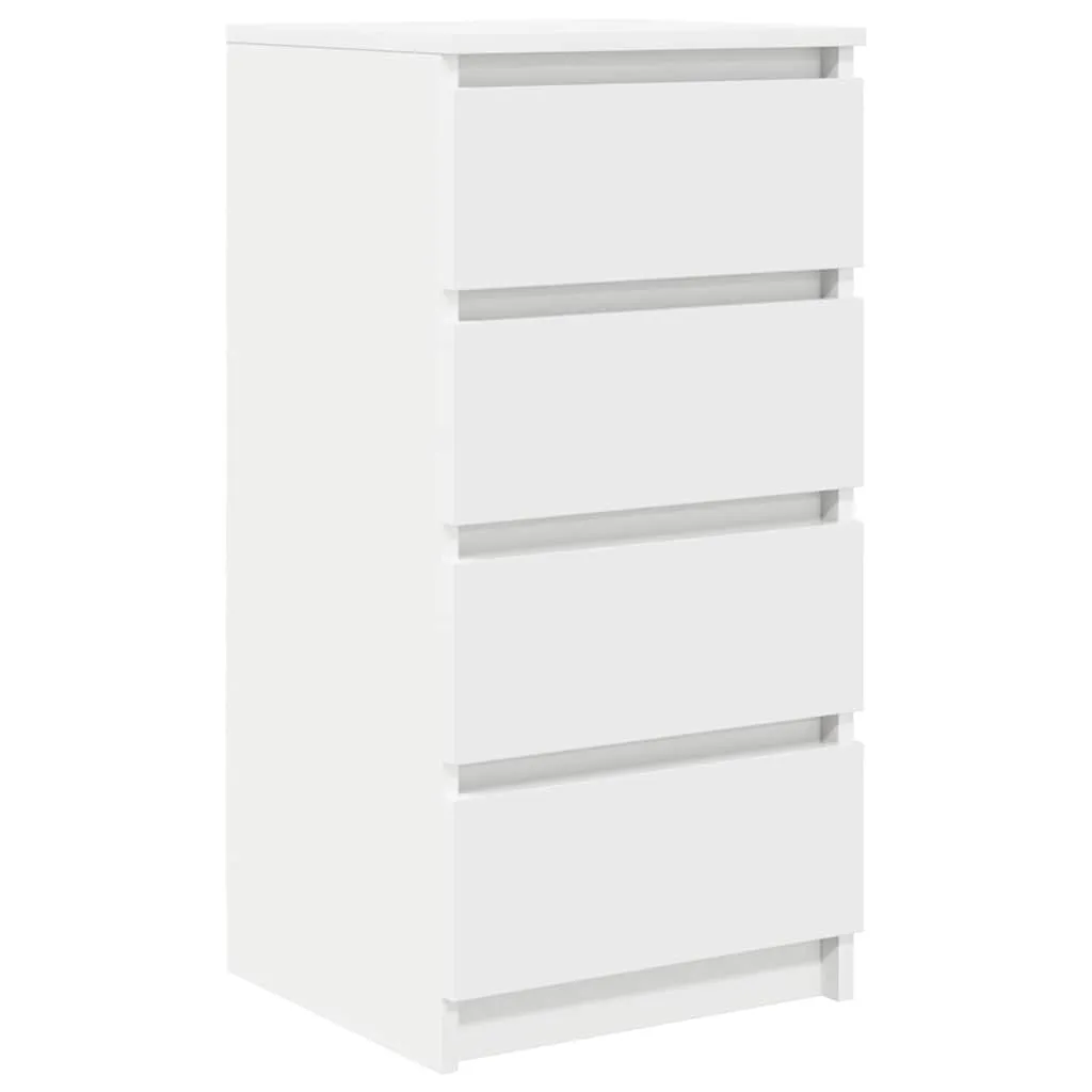 vidaXL Skjenk hvit 37,5x35x76 cm konstruert tre