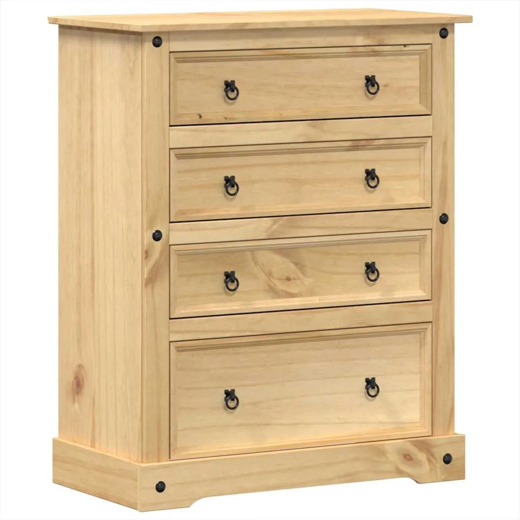 vidaXL Kommode Corona 92x48x114 cm heltre furu