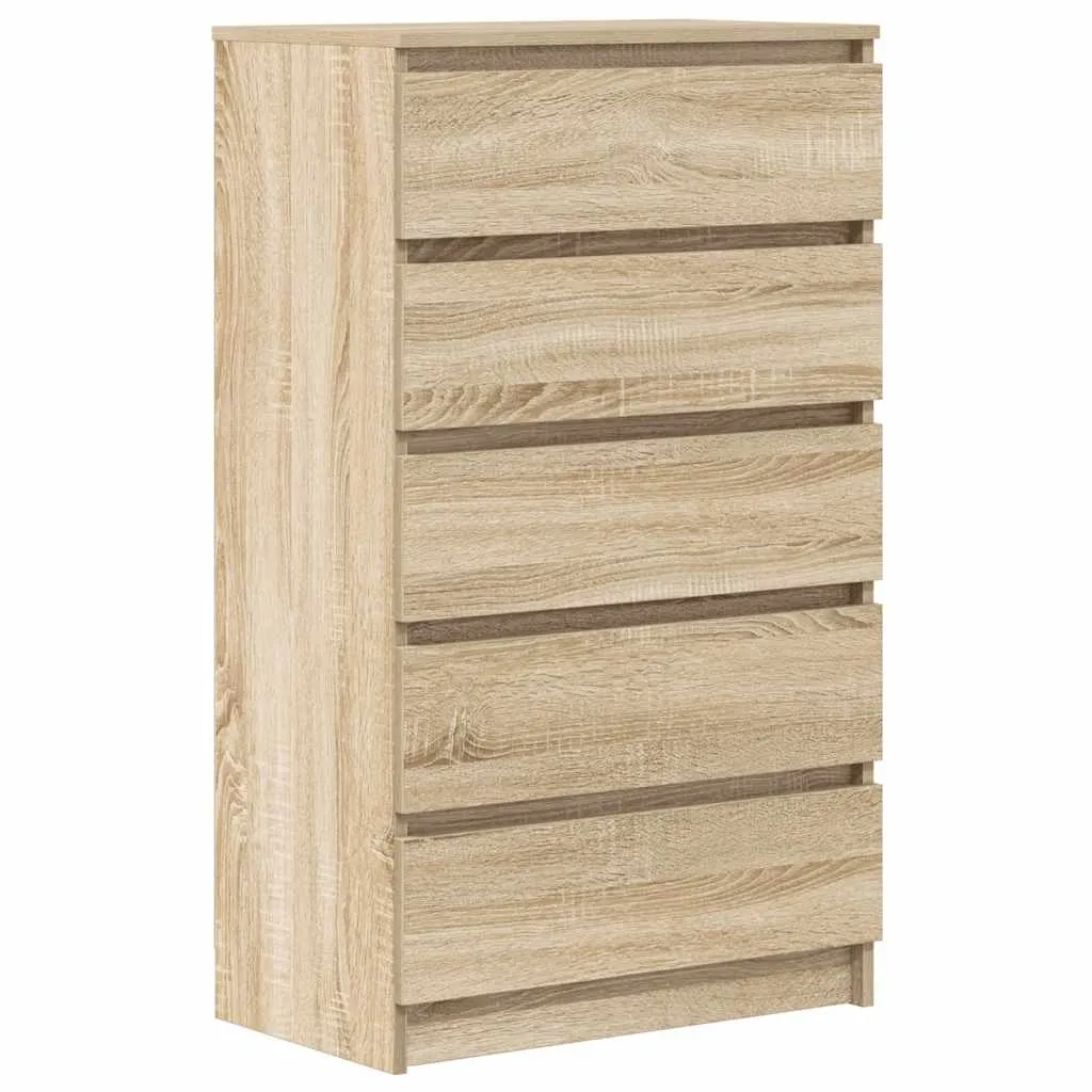 vidaXL Kommode sonoma eik 60x36x103 cm konstruert tre