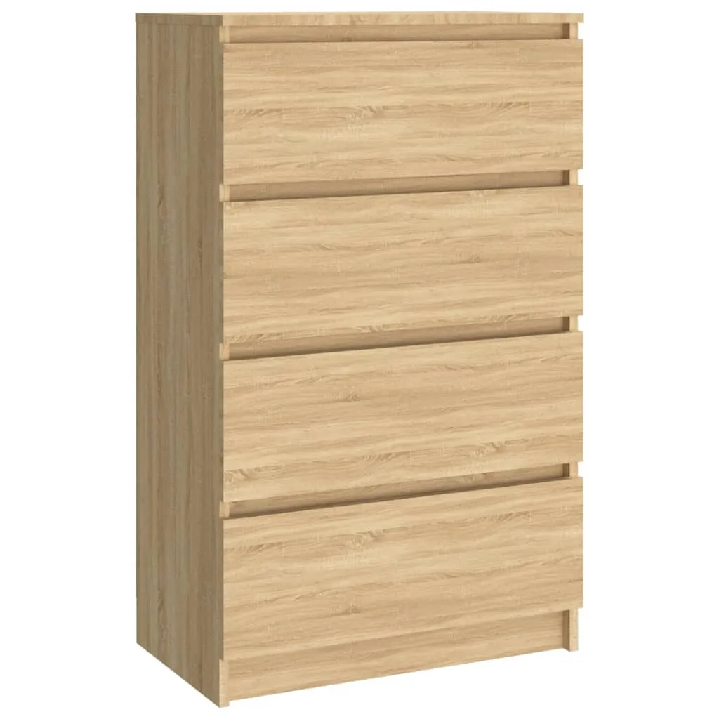 vidaXL Skjenk sonoma eik 60x35x98,5 cm konstruert tre