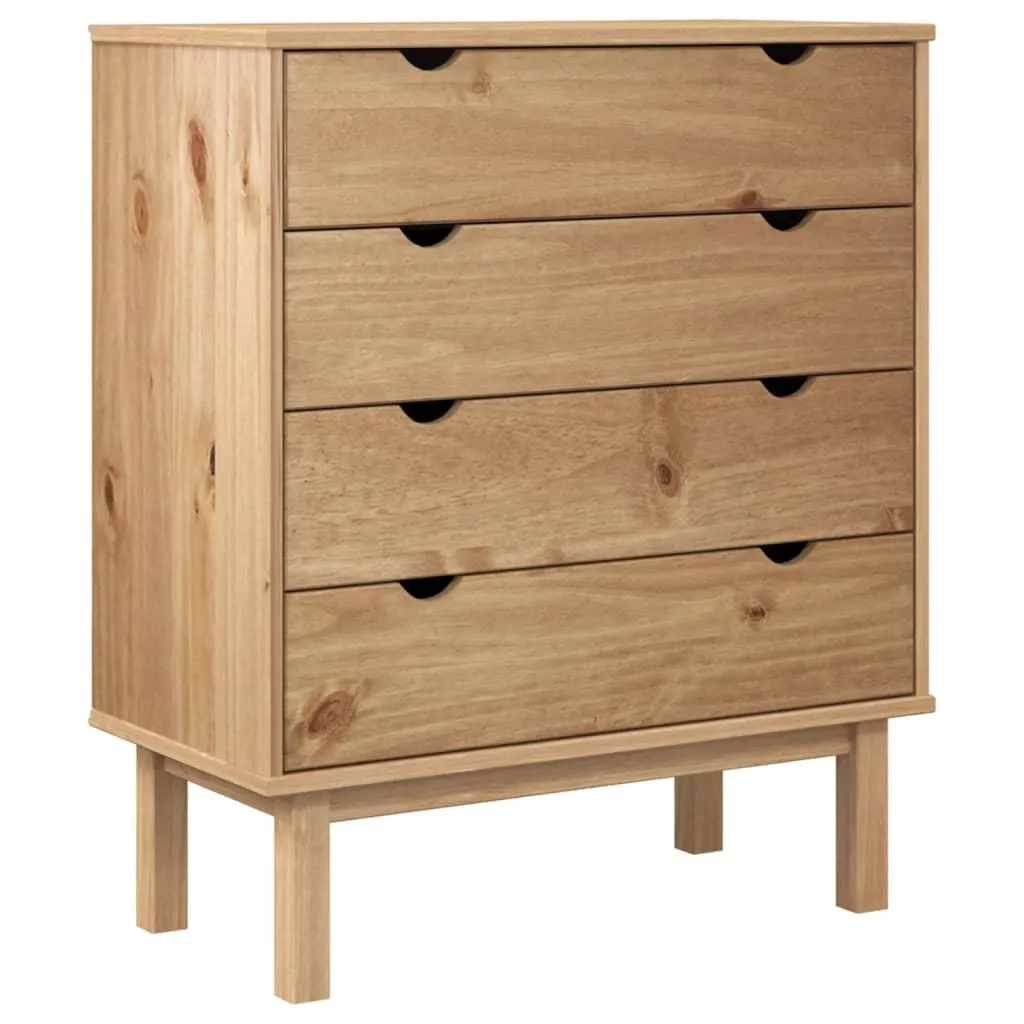 vidaXL Kommode OTTA 76,5x39,5x90 cm heltre furu