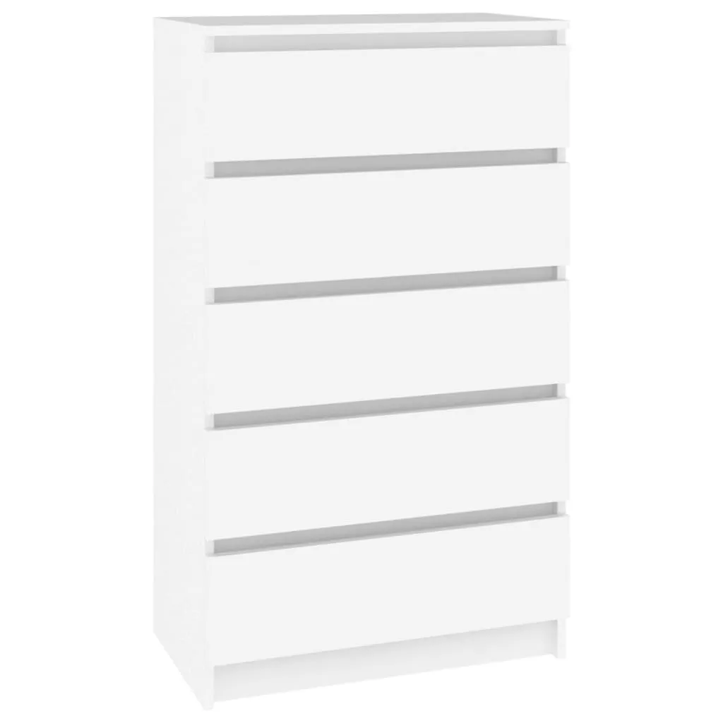 vidaXL Kommode hvit 60x36x103 cm konstruert tre