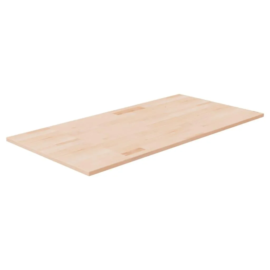 vidaXL Benkeplate til bad 100x50x1,5 cm ubehandlet heltre