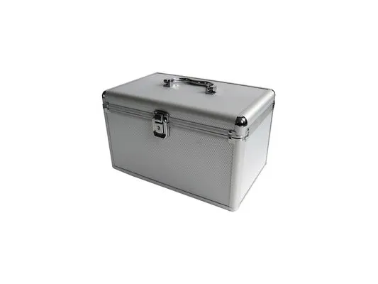 MediaRange BOX79, Koffert, 120 disker, Sølv, Fleece, Plast, Tre, 120 mm, Aluminium