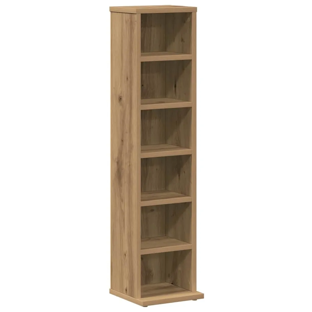 vidaXL CD-skap artisan eik 21x20x88 cm konstruert tre