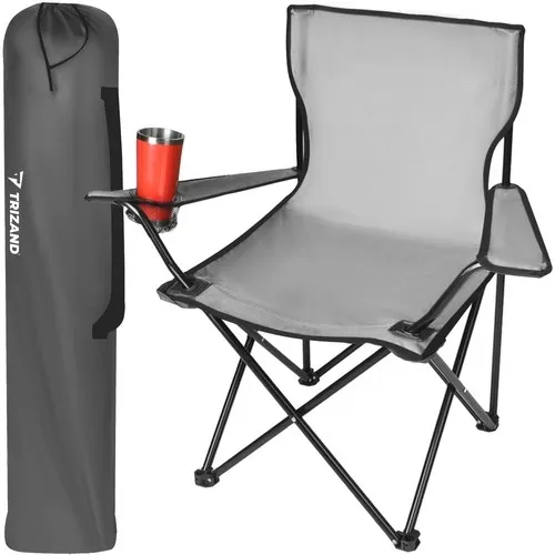 Campingstol / Fiskestol - Sammenleggbar - Grå