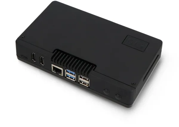 Argon ONE V5 kabinett til Raspberry Pi 5 - med vifte og kjøleribbe - aluminium - svart