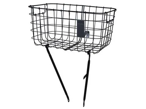Basil Robin, Front, Sykkelkurv, Stål, Svart, 27 l, 10 kg