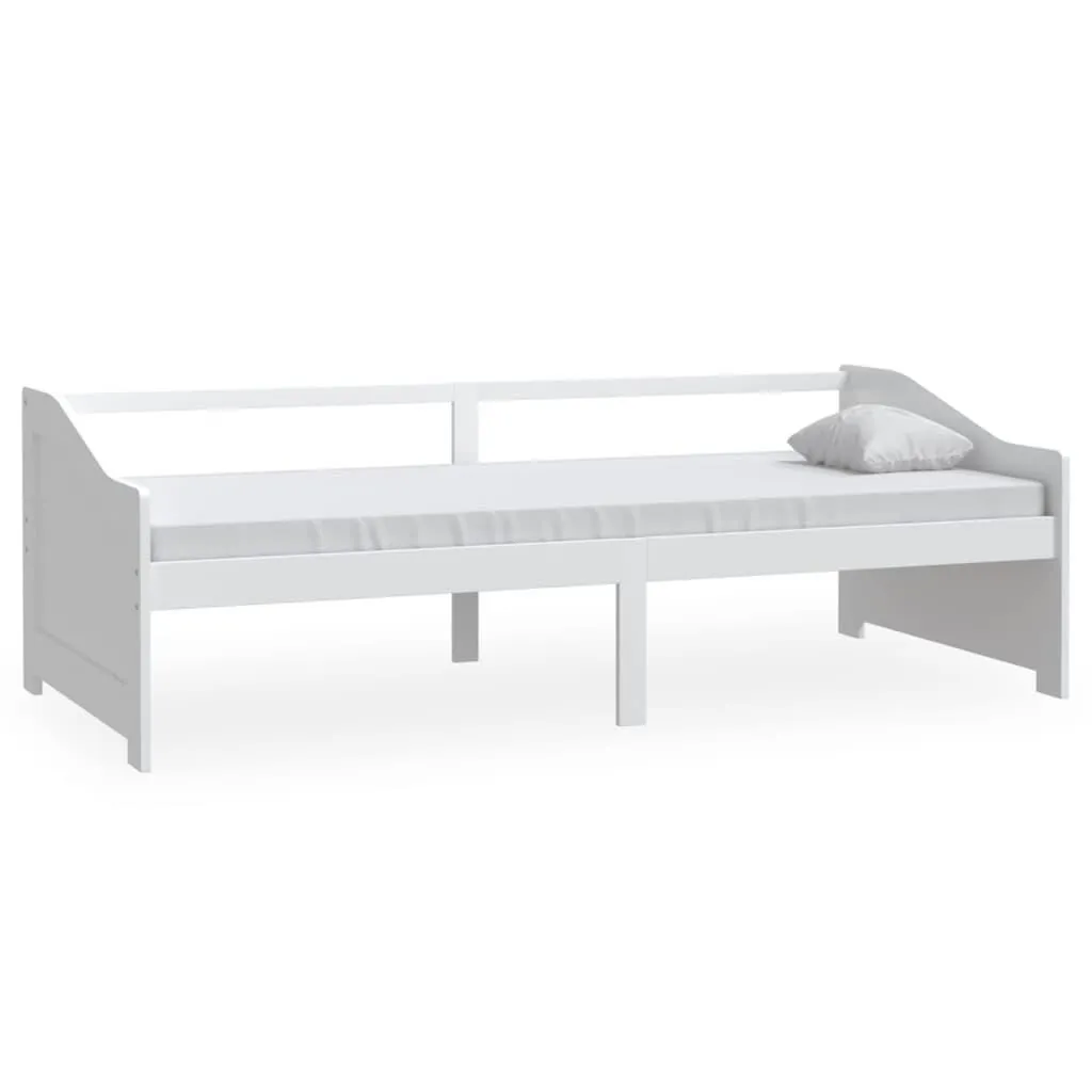 vidaXL Sengeramme 3 seter heltre furu 90x200 cm hvit