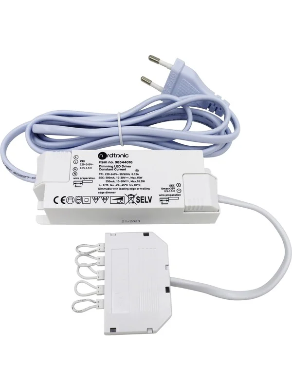 Nordtronic LED driver, dimmable, 350 / 500mA, 3,5-15W