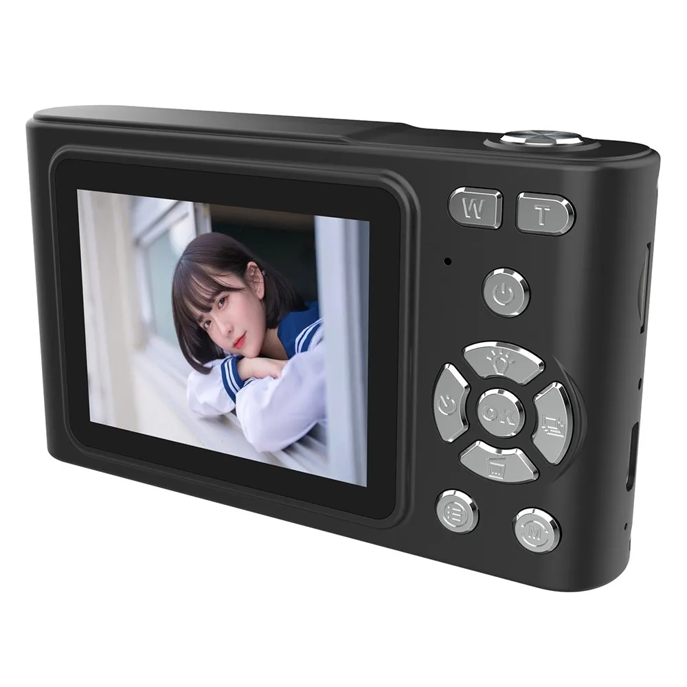 Digitalkamera 2.4 tommers IPS - skjerm HD CCD - kamera med 32 GB TF - kort+kortleser