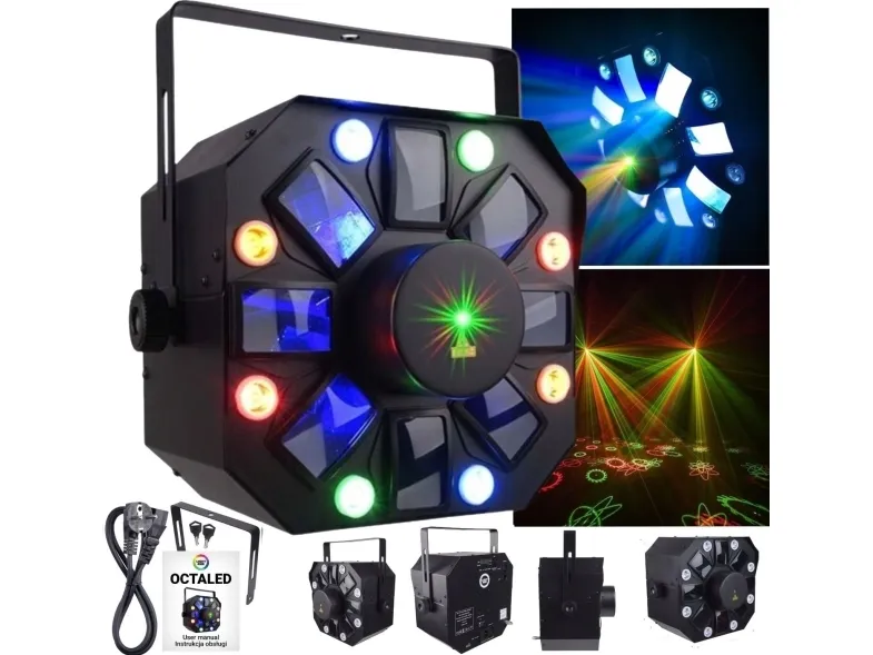 LIGHT4ME ML LIGHT4ME OCTALED disco lyseffekt RGBWA blomst