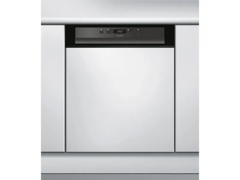 Whirlpool WBC3C26B - Oppvaskmaskin - innebygd - Nisje - bredde: 60 cm - dybde: 57 cm - høyde: 82 cm - svart