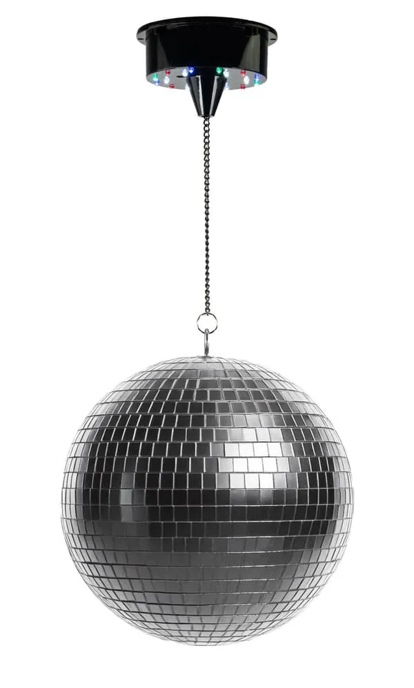 Marconi Batteridrevet Diskokule m. LED (30 cm)