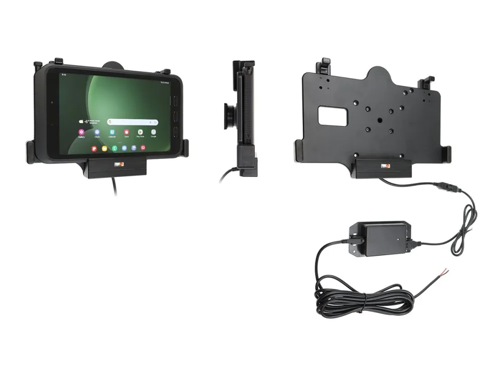 Brodit - Billaderholder - aktiv, for fast installasjon - 2.7 A (Pogo) - svart - for Samsung Galaxy Tab Active5