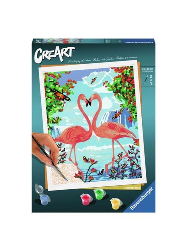 Ravensburger CreArt Paint by Numbers - Flamingo Love
