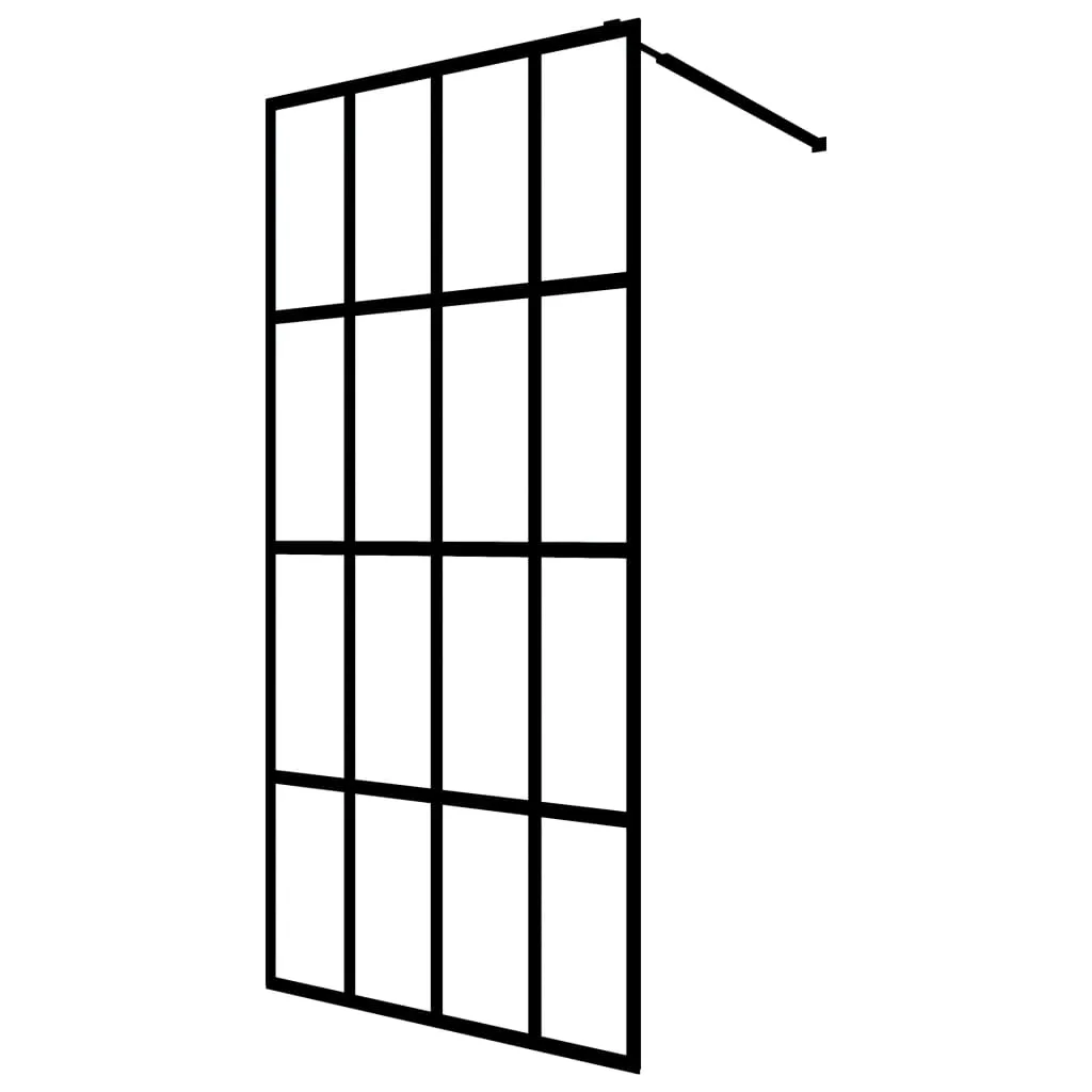 vidaXL Dusjskjerm klart herdet glass 90x195 cm