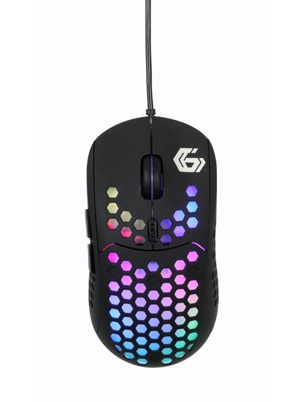 Gembird Ragnar RX400 - Gaming mus - Optisk - 6 - Svart med RGB-lys