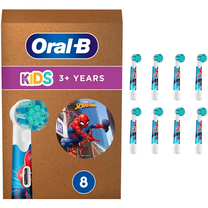 Oral-B Kids Spiderman Tannbørstehoveder - 8-pak