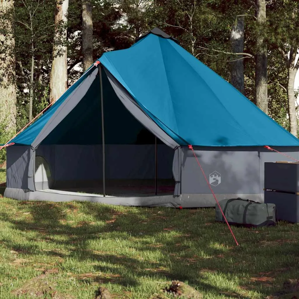 vidaXL Familietelt tipi for 6 personer blå vanntett