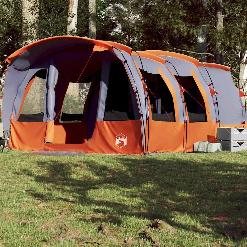 vidaXL Tunneltelt for camping 8 personer grå vanntett