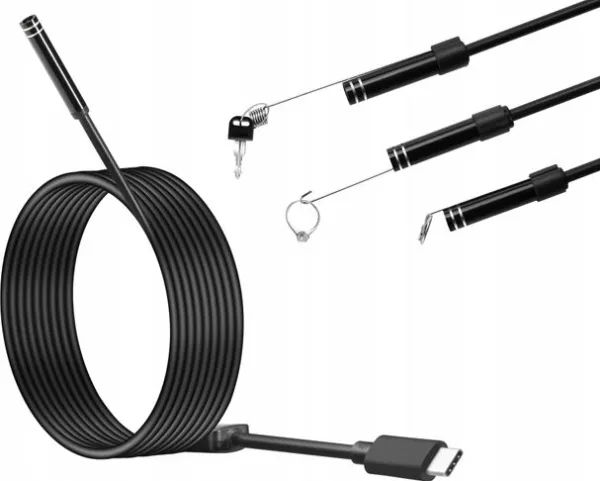 Xrec endoskopkamera USB Type-C inspeksjonskamera 10 m fast kabel