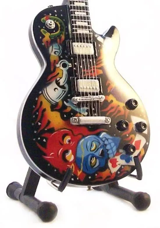 Mini guitar: Metallica - James Hetfield - Gibson Les Paul Kulture Graphics