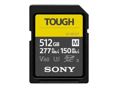 Sony SF-M Series Tough SF-M512T - Flashminnekort - 512 GB - Video Class V60 / UHS-II U3 / Class10 - SDXC UHS-II