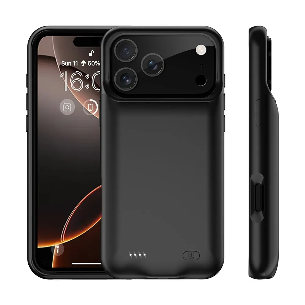 Ladetui For iPhone 17 Pro 6000mAh oppladbart batterideksel Powerbank