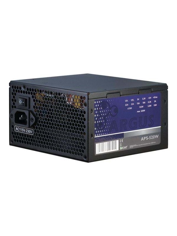 Inter-Tech Argus APS-520W Strømforsyning (PSU) - 520 Watt - 120 mm - ATX - 80 Plus