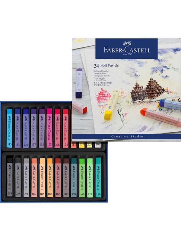 Faber-Castell Soft pastels cardboard box of 24