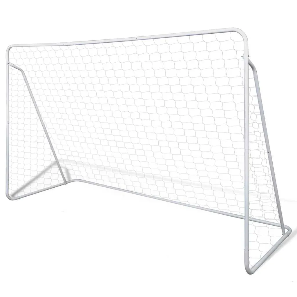 vidaXL Fotballmålsett med stolper og nett 240x90x150 cm høykvalitets