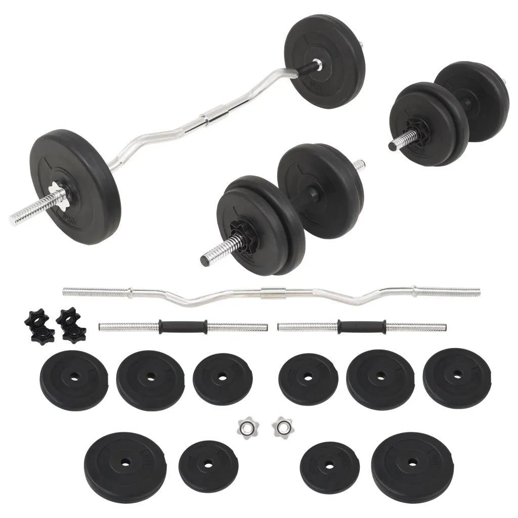 vidaXL Vektstang- og manualsett 30 kg