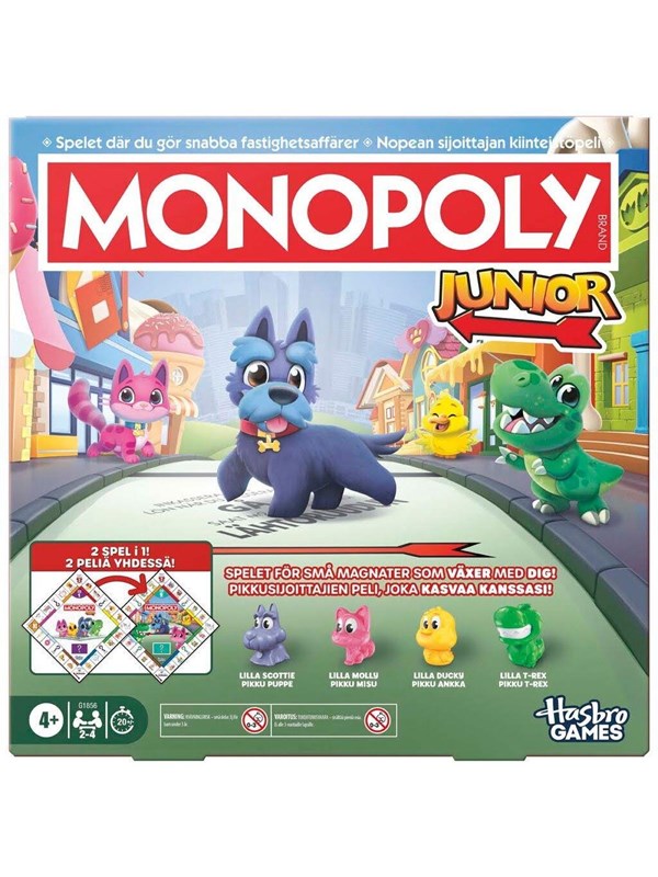 Hasbro Gaming Monopoly Junior 2 In 1 Refresh DK/NO