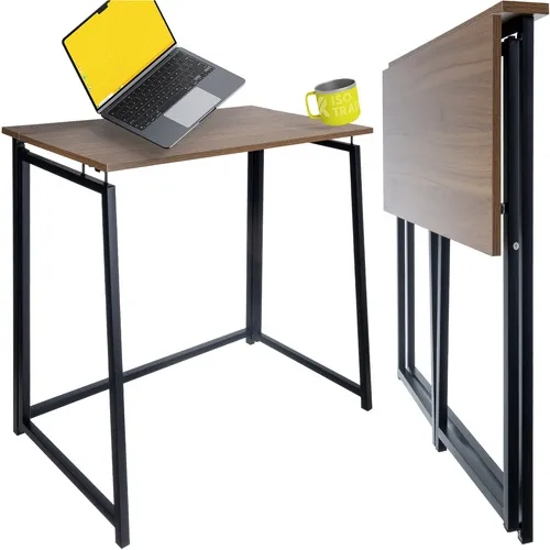 Sammenleggbart Skrivebord / Laptopbord - 80x74x40 cm - Brun