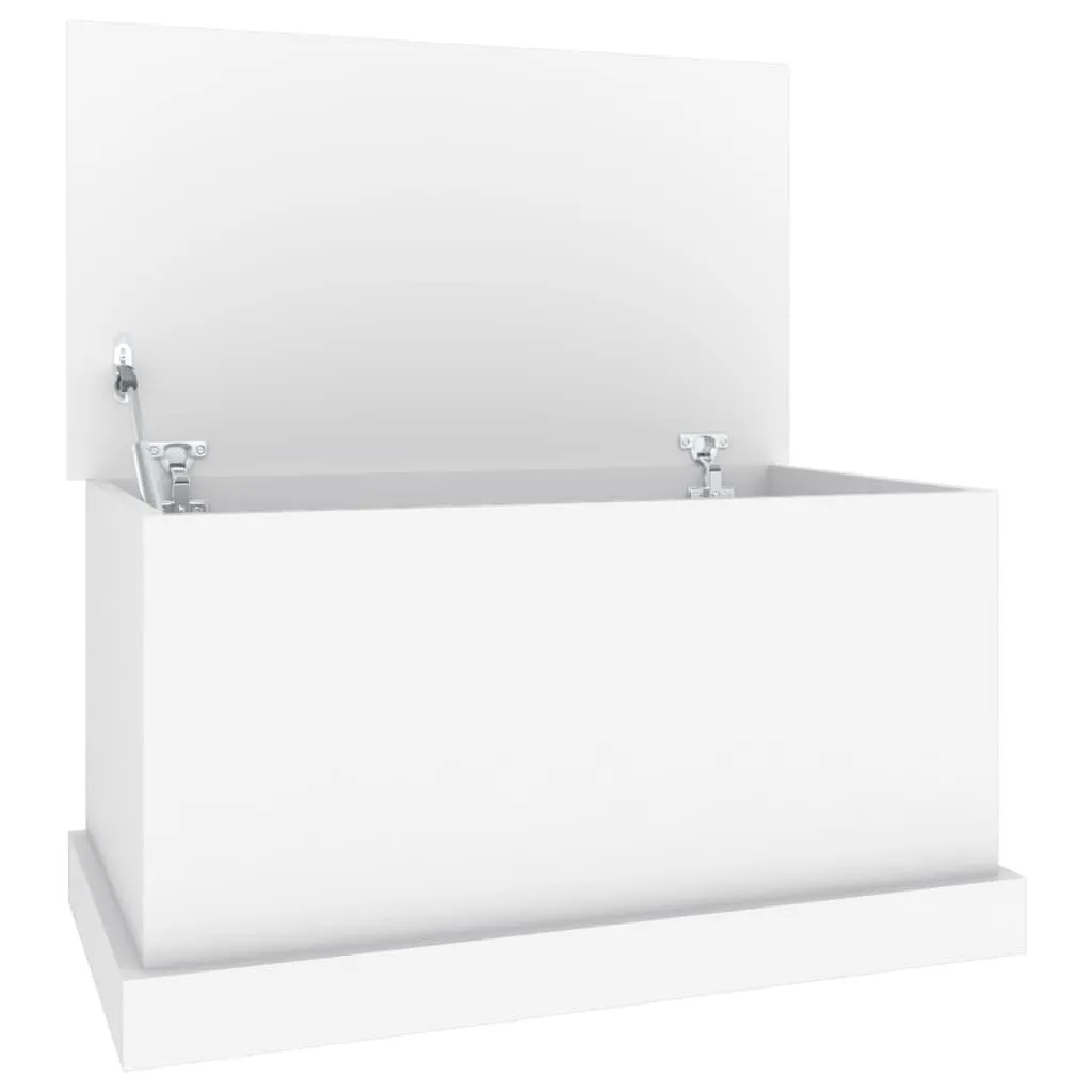vidaXL Oppbevaringsboks hvit 70x40x38 cm konstruert tre