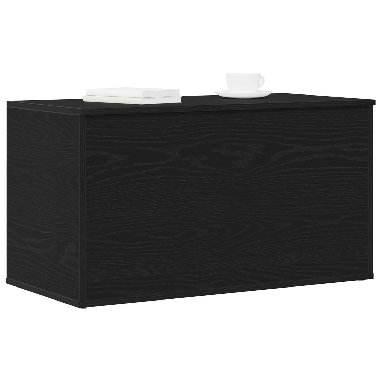 vidaXL Lagringsboks Svart Eik 84 x 42 x 46 cm Konstruert tre