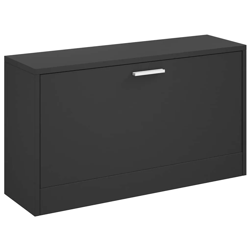 vidaXL Skobenk svart 80x24x45 cm konstruert tre