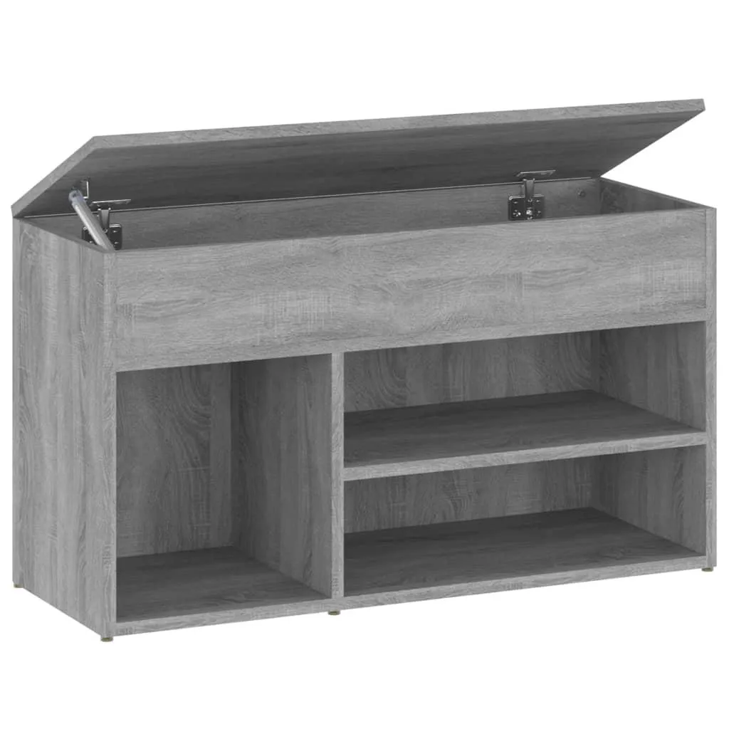 vidaXL Skobenk grå sonoma 80x30x45 cm konstruert tre