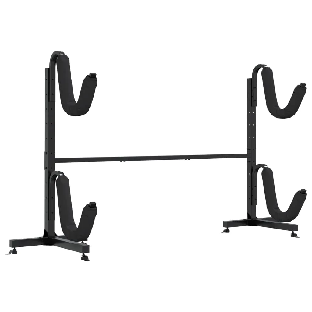 vidaXL Oppbevaringsstativ for 2 kajakker 250x57x127,5 cm stål