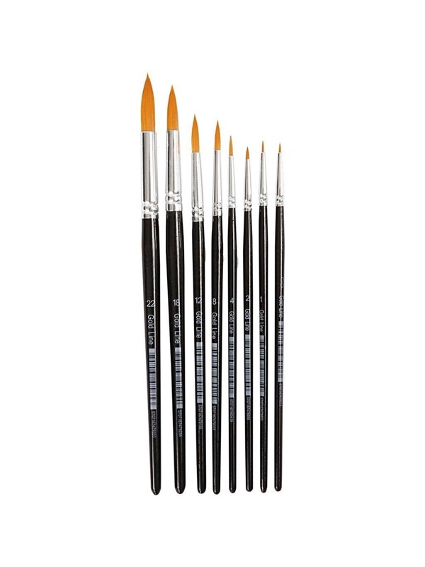 Creativ Company Gold Line Brushes - 8 pcs.