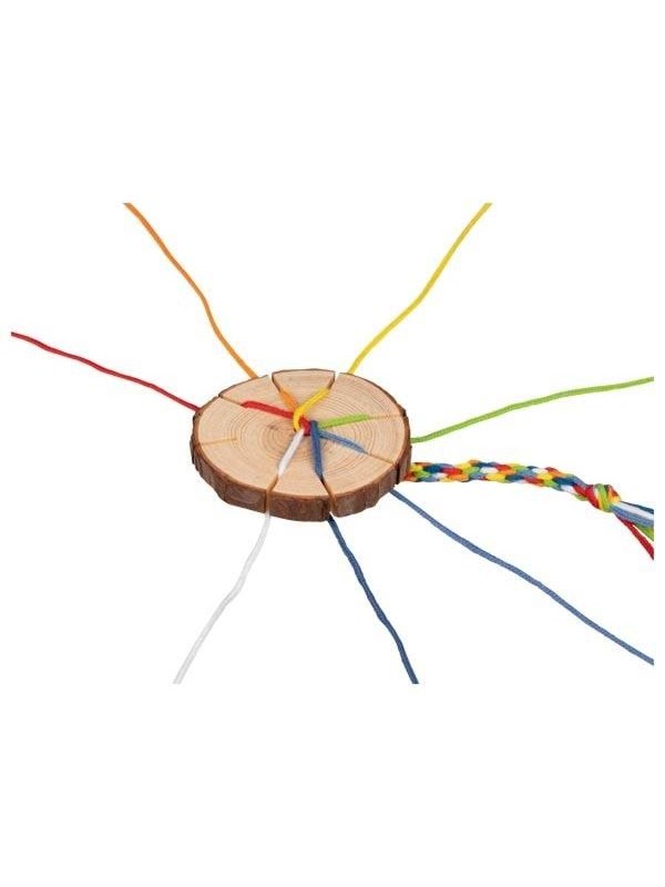 Goki Wooden Braid Disc Bracelets Making Craft Kit